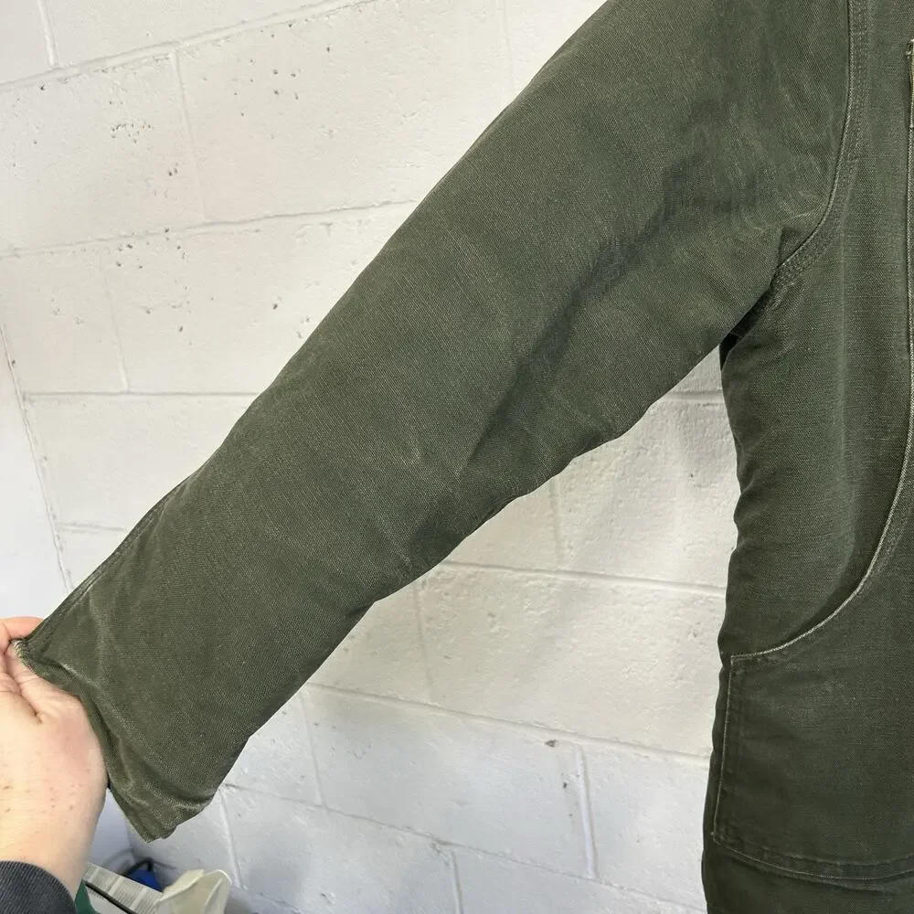 Vintage Carhartt Quilted Artic Duck Jacket “Green” CQ184 - Picture 6 of 13